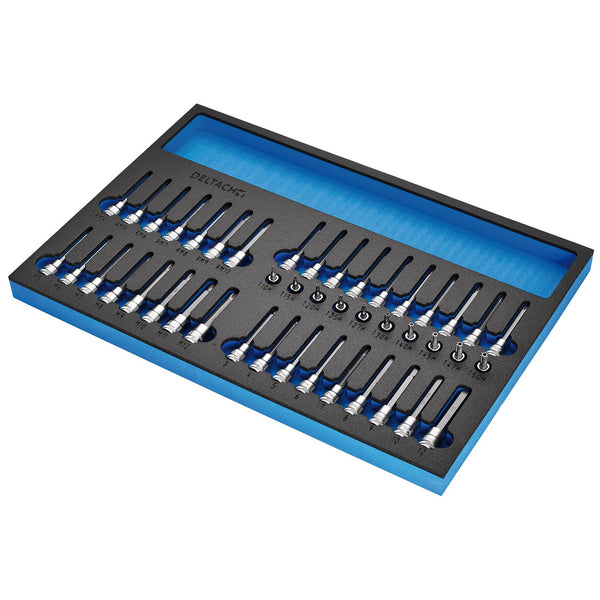 BUNKERå¨ 29447 Resi-Torx, Hexagon, Multi-Tooth/Spline, Ribe Socket Set, 3/8" Sq. Dr. in EVA Foam Inlay