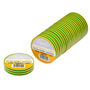 DRAPER 29504 Green/Yellow PVC Electrical Insulation Tape, 19mm x 33m (Pack of 10)