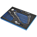 BUNKERå¨ 29712 Ring Spanner and Open End Ratchet Set in EVA Foam Inlay (27 Piece)