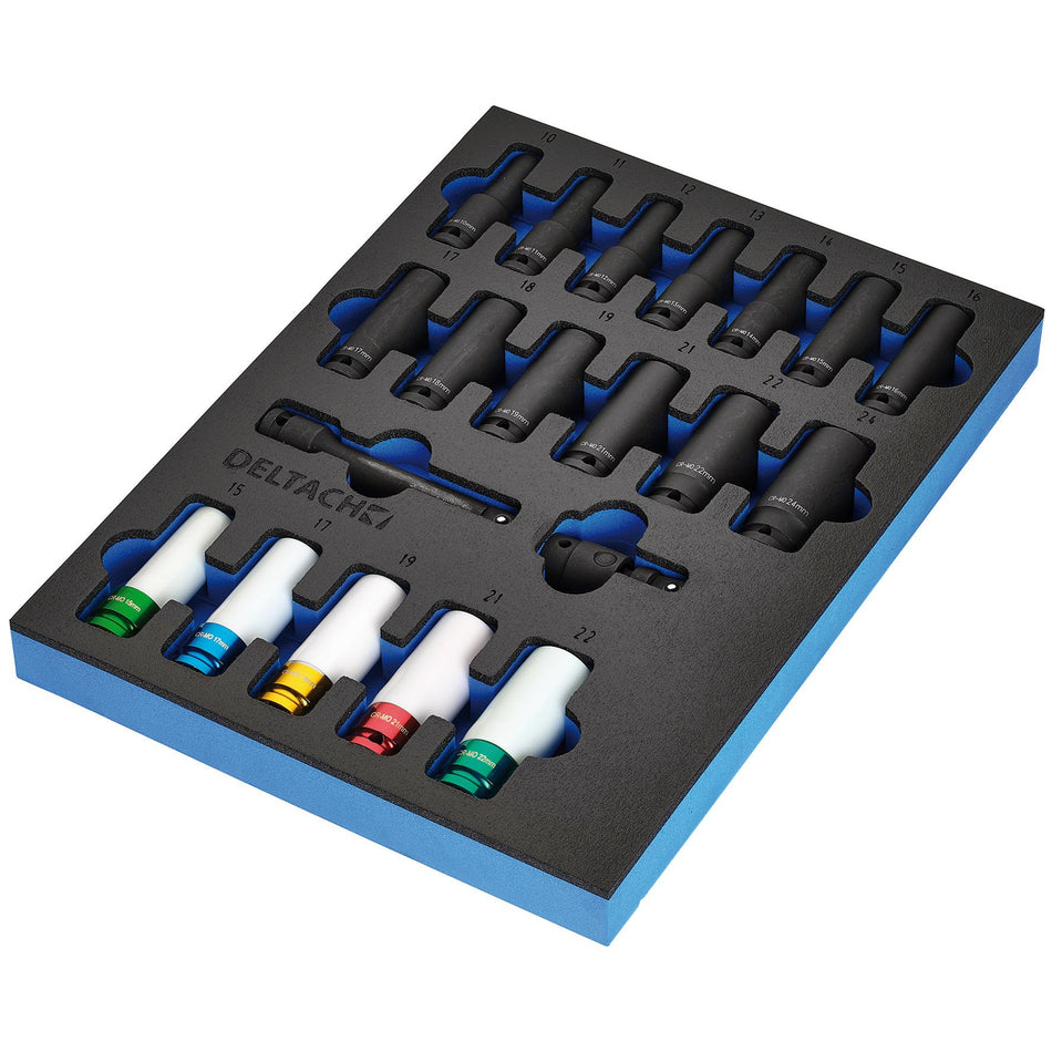 BUNKERå¨ 29717 Impact Socket Set in EVA Foam Inlay, 1/2" (20 Piece)