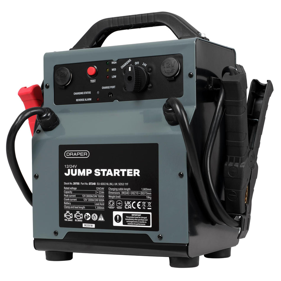 DRAPER 29755 12/24V Jump Starter