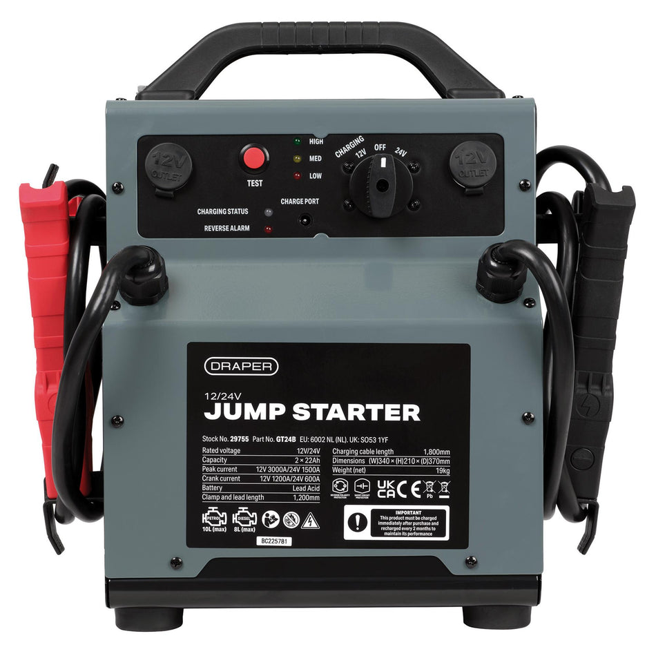 DRAPER 29755 12/24V Jump Starter