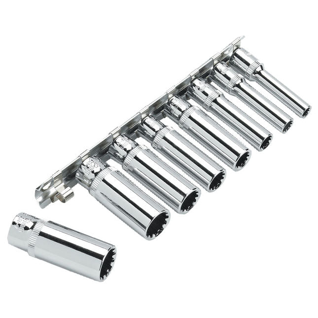 Clarke 1700790 PRO384 8 Piece 1/4" Deep Multi Drive Socket Set Ð Metric
