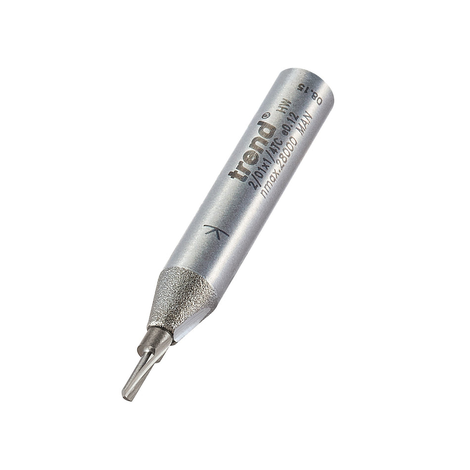 Trend Tools 2/01X1/4TC Single Flute Cutter 1.5Mm Diameter