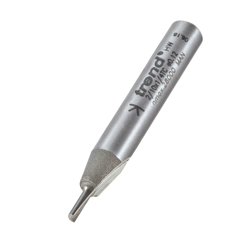 Trend Tools 2/10X1/4TC Single Flute Cutter 2Mm Diameter