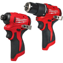 Milwaukee 4933500426 M12 BLPP2B-422B 12V Brushless Combi Drill & Impact Driver Twin Pack with 1 x 4.0Ah & 1 x 2.0Ah Battery