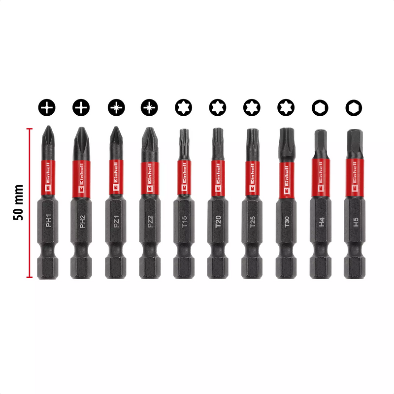 Einhell 49118653 Pocket Impact Bit Set 10pcs