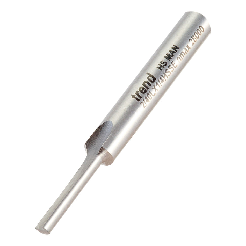 Trend Tools 2/40LX1/4HSS Pocket Cutter 4.8Mm Diameter