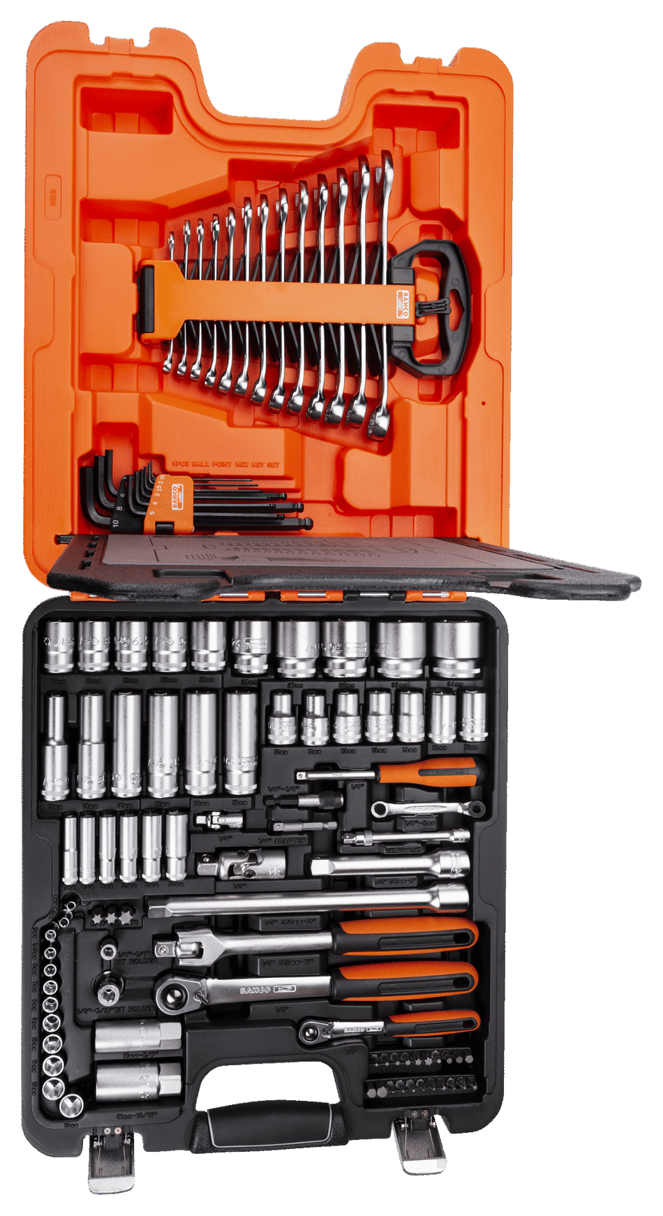 Bahco S103 1/4" and 1/2" Square Drive Socket Set with Combination Spanner Set