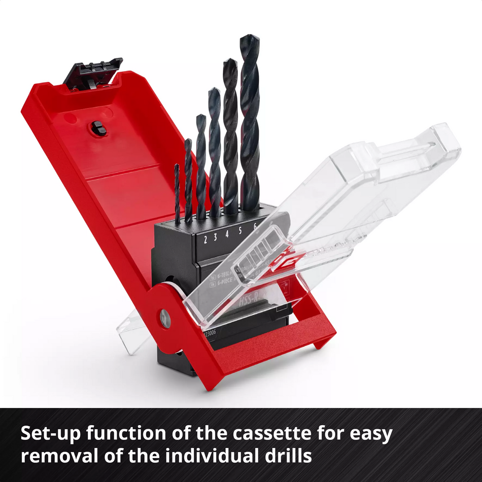 Einhell 49423006 Drill Case HSS-R Black 6pcs