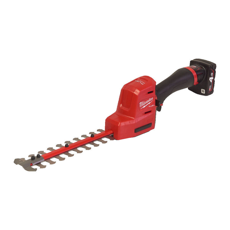 Milwaukee 4933479973 M12FHT20-402 FUEL 20cm Hedge Trimmer with 2x 4.0Ah Batteries & Charger