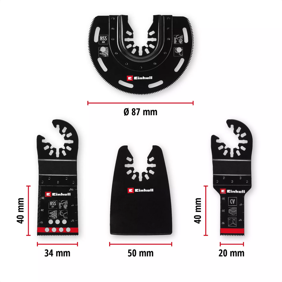 Einhell 49708104 Multi-Tool-Set 4-pcs