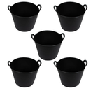 Xtrade X0900034 Black Flexi-Tub Garden Flexible Builders Bucket Tub 25L - Recycled Plastic