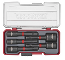 Teng Tools TJNS05 Impact Nut Setter Set With Belt Clip 5 Pieces