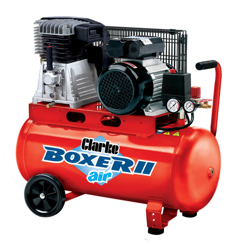Clarke 2245312 Boxer II 14/50P (O/L) 14cfm 50 Litre 3HP Belt Driven Air Compressor (230V)