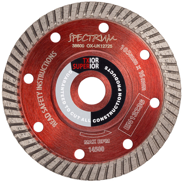 OX Tools OX-TX10R-105/16 Spectrum Superior Turbo Dia Blade - Multi-Steel - 105/16mm