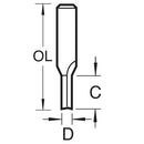 Trend Tools 3/5X1/2TC Two Flute Cutter 9Mm Diameter