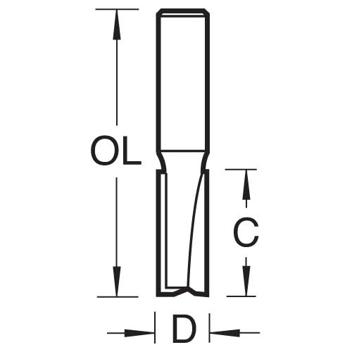 Trend Tools TR37X12MMTC Straight 12Mm Diameter X 63Mm X 115Mm Ol