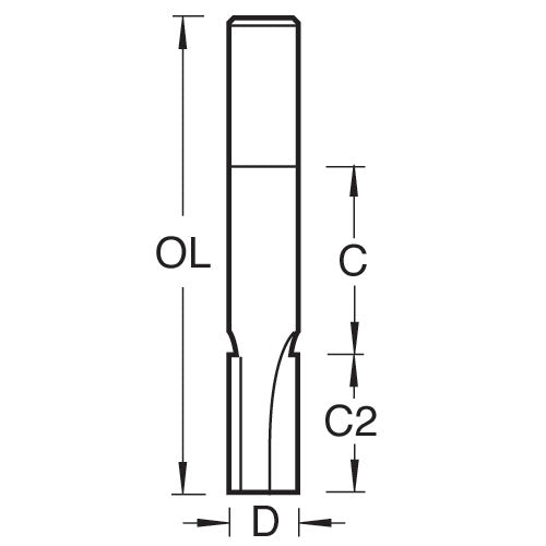 Trend Tools C007LX1/4TC Pocket Cutter 6.3Mm Diameter