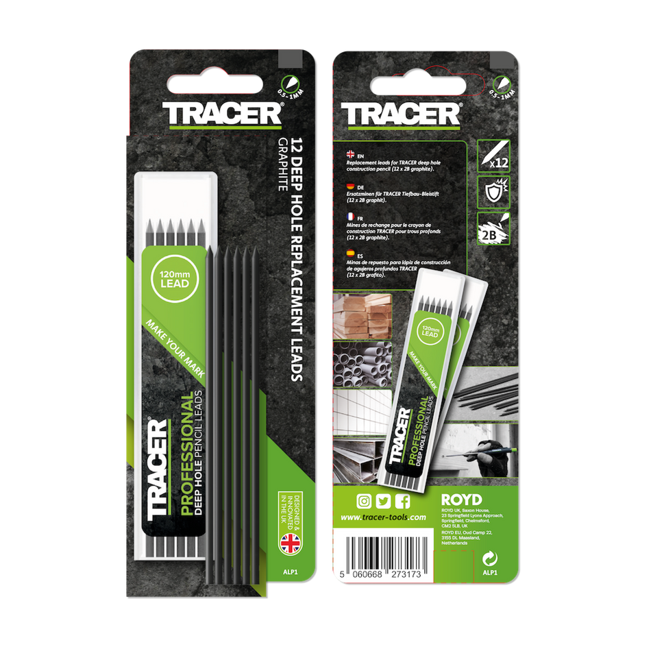 TRACER ALP1 12pc Replacement Lead Set - 12 Graphite Leads