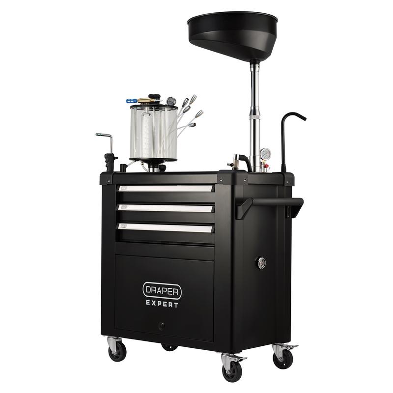 Draper 30205 Expert Mobile Oil Service Station & Chamber and Oil Drain Pan