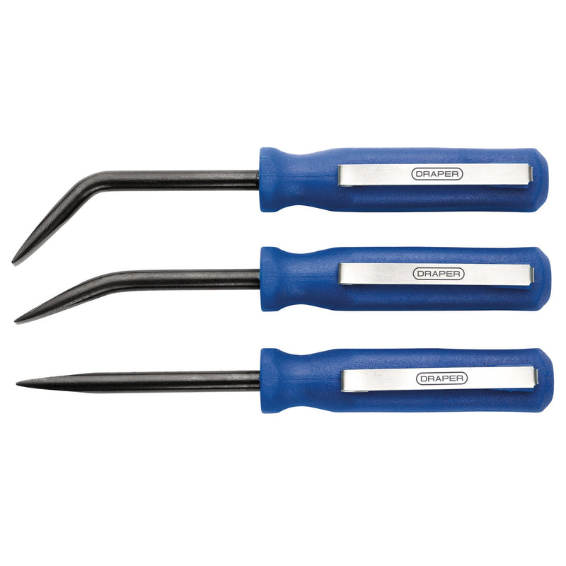 Draper 30598 Mini Pry Bar Set, 125mm, Blue (3 Piece)