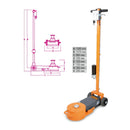 BETA 30670120 3067/60-15T-AIR HYDRAULIC JACK, 60/15 T