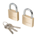 Silverline 307578 Keyed Alike Padlocks 2pk