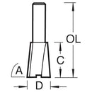 Trend Tools 31/50X1/2TC Dovetail Cutter 104 Degrees X 19.1Mm Diameter