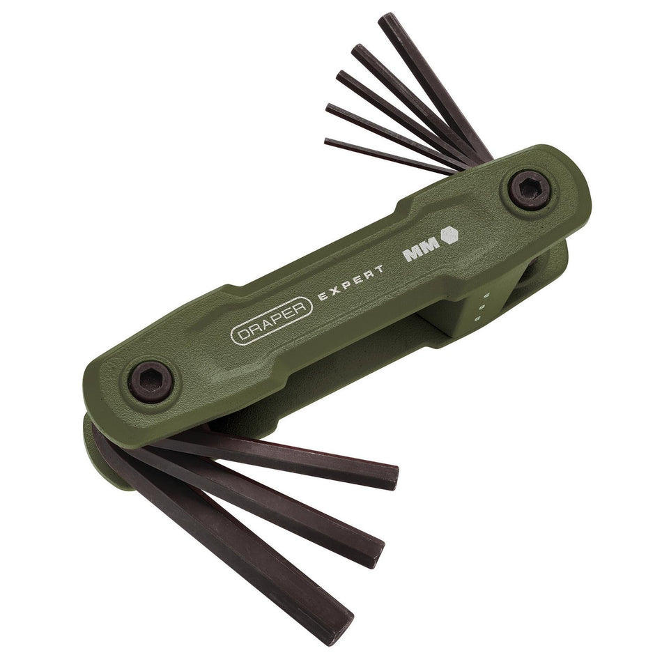 Draper Expert 31109 Metric Folding Hex Key Set (8 Piece)