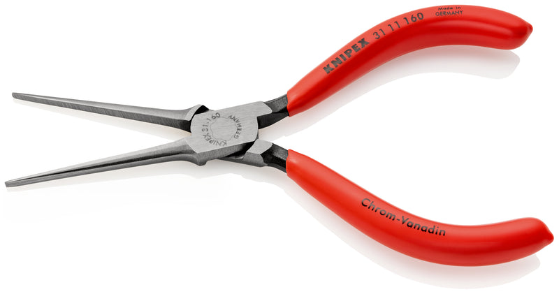 KNIPEX 31 11 160 Flat Nose Pliers (Needle-Nose Pliers) plastic coated black atramentized 160 mm