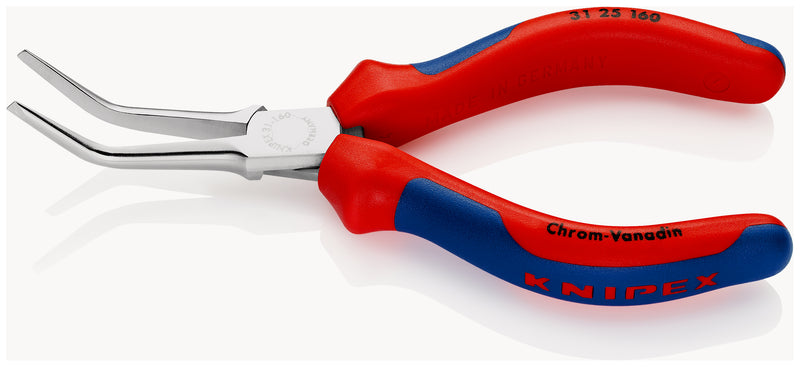 KNIPEX 31 25 160 Flat Nose Pliers (Needle-Nose Pliers) with multi-component grips chrome-plated 160 mm