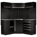 BUNKERå¨ 31641 18 Piece Modular Storage Corner Combo with Stainless Steel Worktop, 3454mm