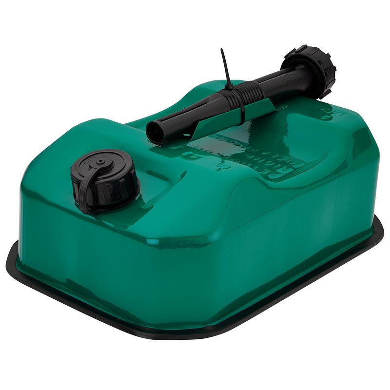 Draper 31787 Flat Steel Fuel Can, 5L, Green