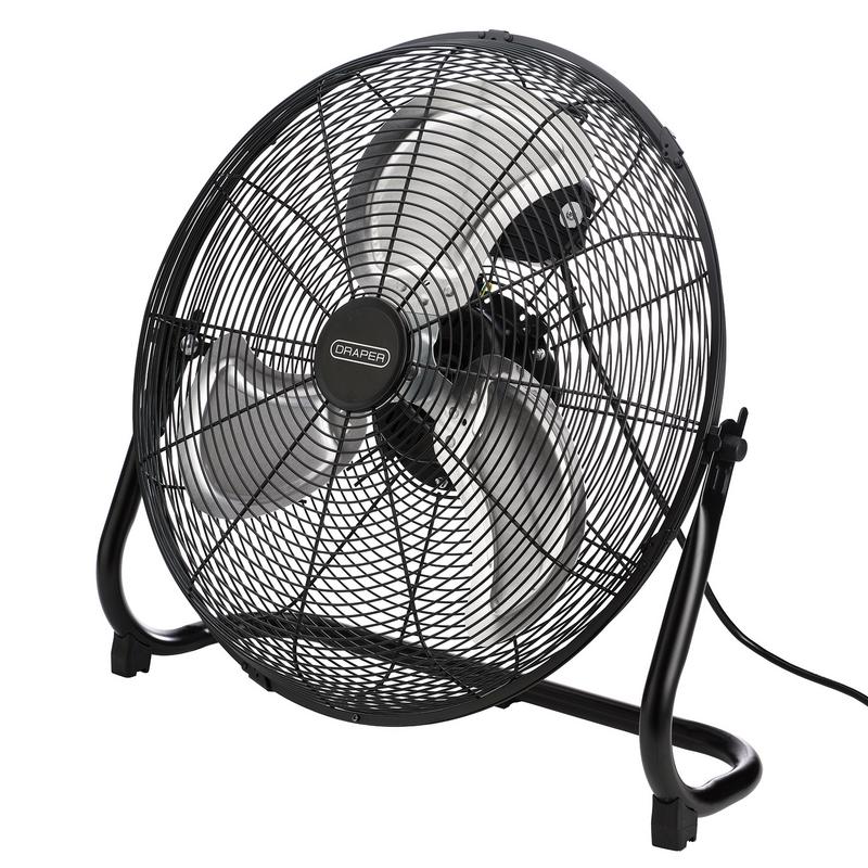 Draper 31855 230V High Velocity Floor Fan, 18"/440mm, 95W.