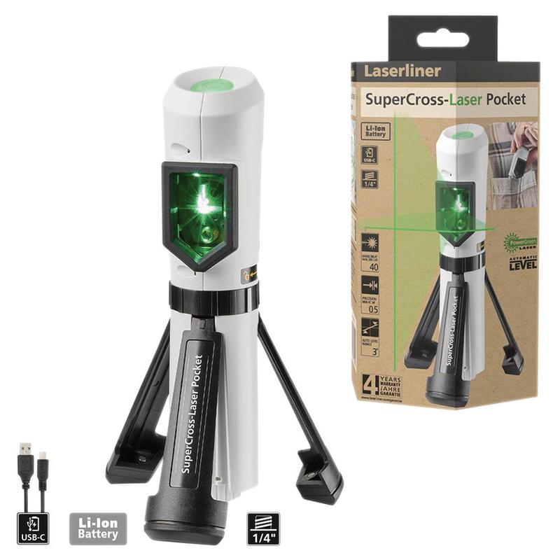 Laserliner 32157 081.124E SuperCross-Laser Pocket Cross Line Laser