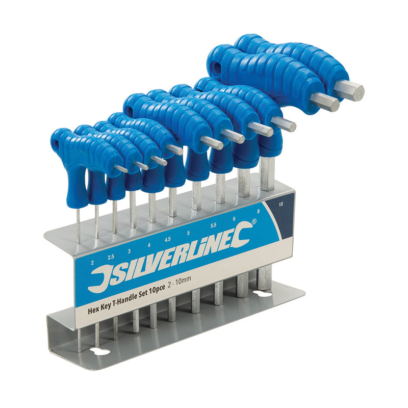 Silverline 323710 Hex Key T-Handle Set 10pce