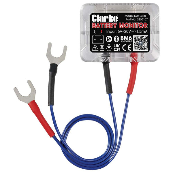 Clarke 6260107 CBBT1 12V Bluetooth Battery Monitor/Tester and Vehicle Locator