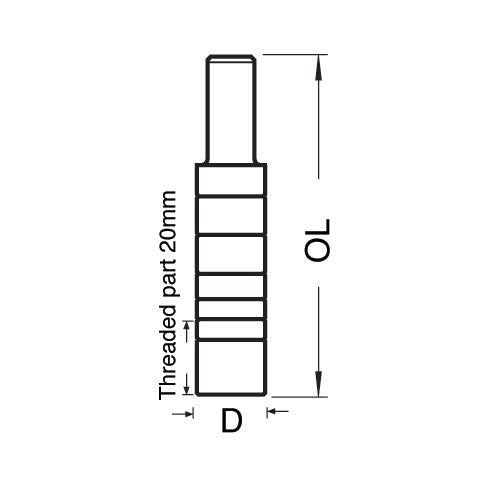Trend Tools 33/1X1/2 Arbor For Groover 12Mm Bore Heavy Duty