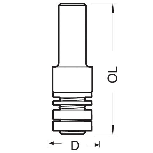 Trend Tools 33/22X1/2 Arbor For 12Mm Bore Groover For 34/17Tc Only