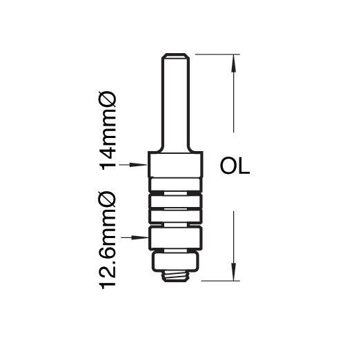Trend Tools 33/32X1/2 Arbor For Groover