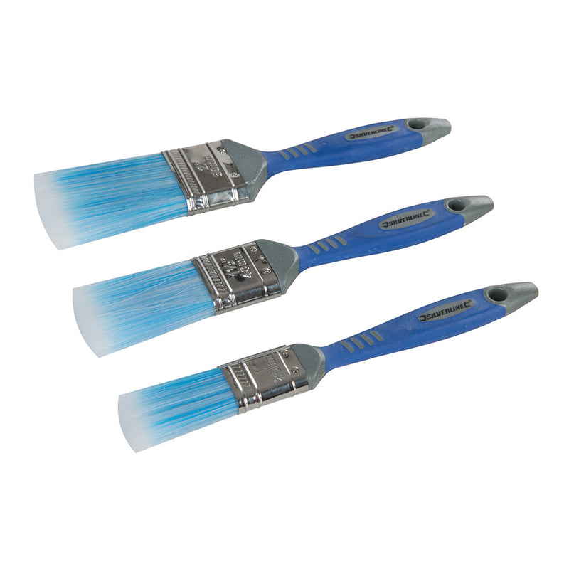 Silverline 344268 No-Loss Synthetic Paint Brush Set 3pce