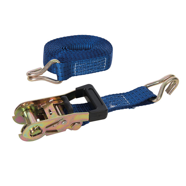 Silverline 346857 Rubber-Handled Ratchet Tie Down Strap J-Hook