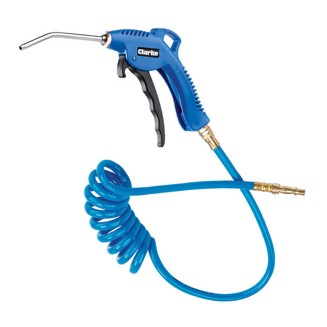 Clarke 3120527 CAT210 Air Blow Gun with Spiral PU Air Hose