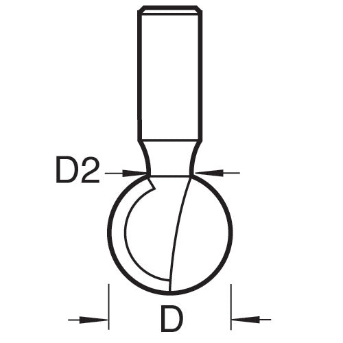 Trend Tools 35/20X1/2TC Ball Groover Cutter