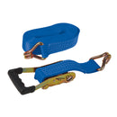 Silverline 356874 Rubber-Handled Ratchet Tie Down Strap J-Hook