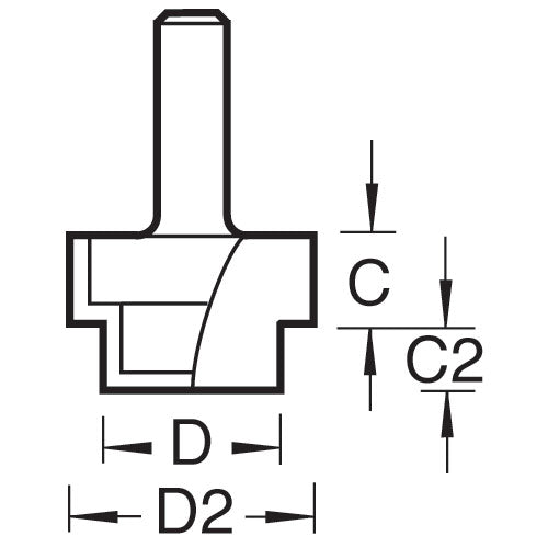 Trend Tools C231X1/4TC 19Mm Rebater