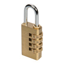 Silverline 360848 Combination Padlock Brass