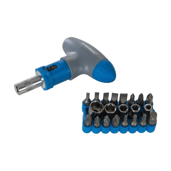 Silverline 380746 T-Handle Ratchet Screwdriver Set 22pce