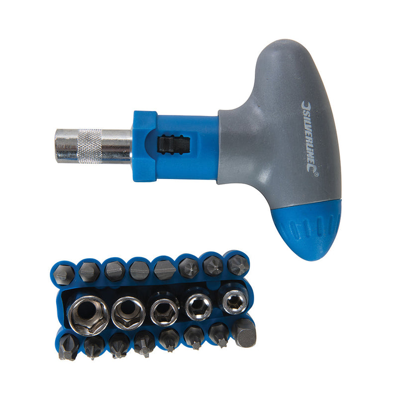 Silverline 380746 T-Handle Ratchet Screwdriver Set 22pce